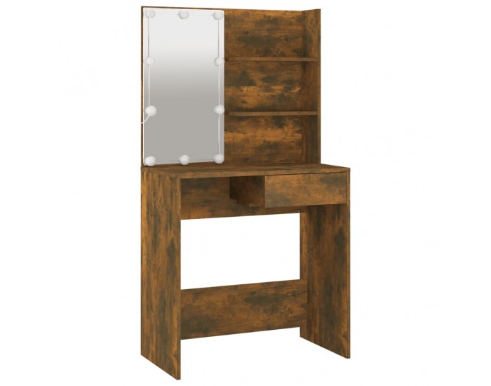 Sonata H Комплект тоалетка с LED, опушен дъб, инженерно дърво