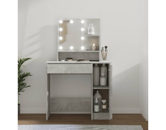 Sonata H Тоалетка с LED, бетонно сива, 86,5x35x136 см Sonata H Тоалетка с LED, бетонно сива, 86,5x35x136 см