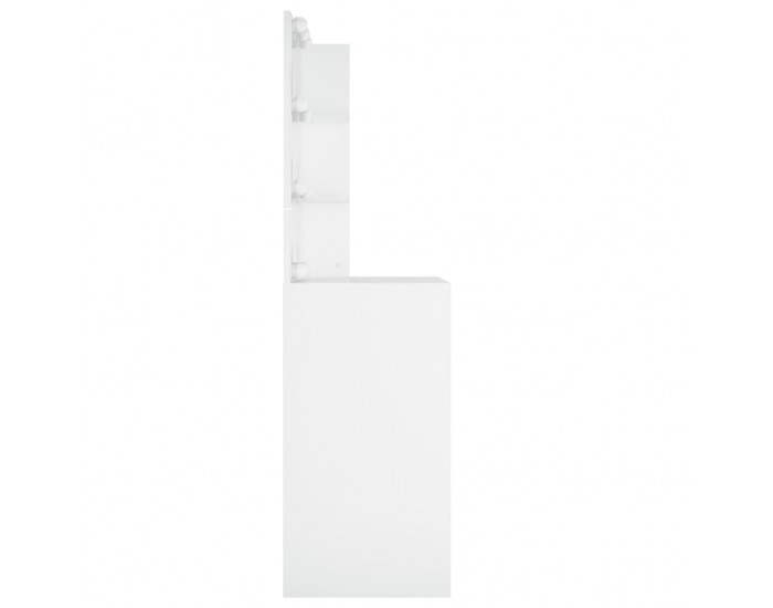 Sonata H Тоалетка с LED, бяла, 60x40x140 см