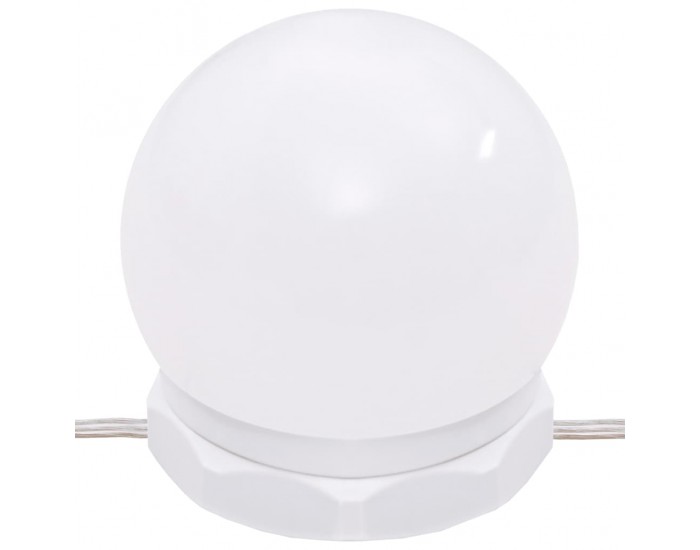 Sonata H Тоалетка с LED, бял гланц, 86,5x35x136 см