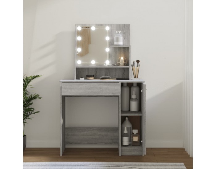 Sonata H Тоалетка с LED, сив сонома, 86,5x35x136 см Sonata H Тоалетка с LED, сив сонома, 86,5x35x136 см
