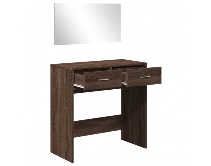 Sonata H Тоалетка с огледало, кафяв дъб, 80x39x80 см Sonata H Тоалетка с огледало, кафяв дъб, 80x39x80 см