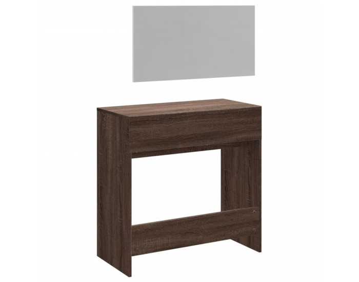 Sonata H Тоалетка с огледало, кафяв дъб, 80x39x80 см Sonata H Тоалетка с огледало, кафяв дъб, 80x39x80 см