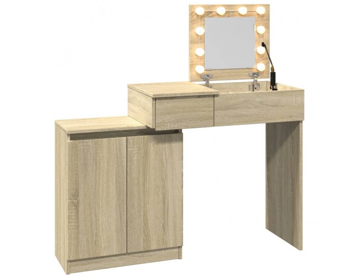 Sonata H Тоалетка с LED, дъб сонома, 115x37x110,5 см Sonata H Тоалетка с LED, дъб сонома, 115x37x110,5 см