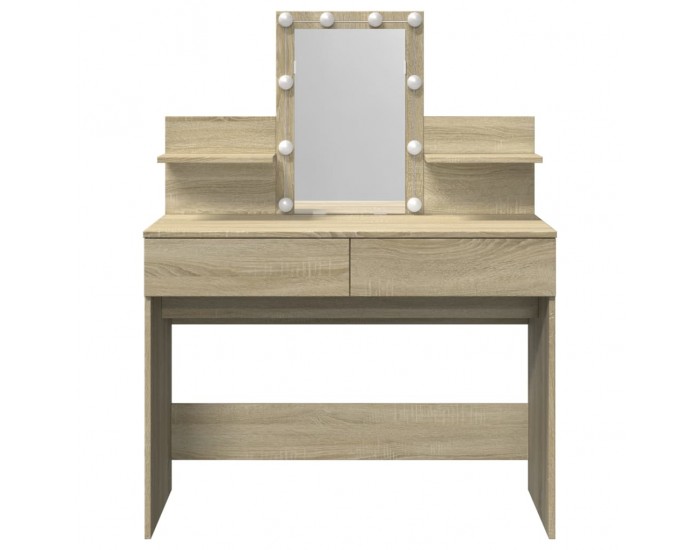 Sonata H Тоалетка с LED, дъб сонома, 100x40x130 см