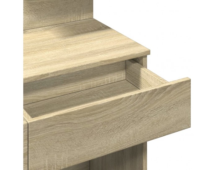 Sonata H Тоалетка с LED, дъб сонома, 100x40x130 см