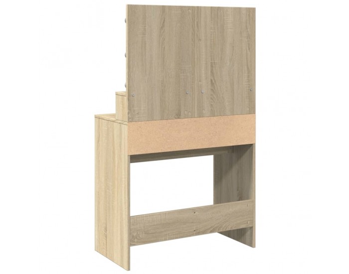 Sonata H Тоалетка с LED, дъб сонома, 80x41x134,5 см