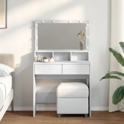 Sonata H Тоалетка с LED, бяла, 80x41x134,5 см - Тоалетки и Огледала