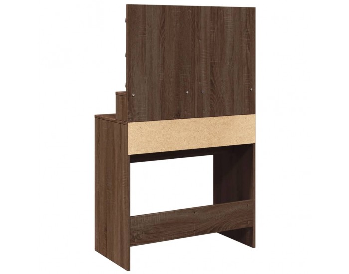 Sonata H Тоалетка с LED, кафяв дъб, 80x41x134,5 см