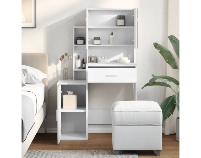 Sonata H Тоалетка с шкаф, бяла, 80x35x132 см