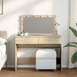 Sonata H Тоалетка с LED, дъб сонома, 100x40x120 см - Тоалетки и Огледала