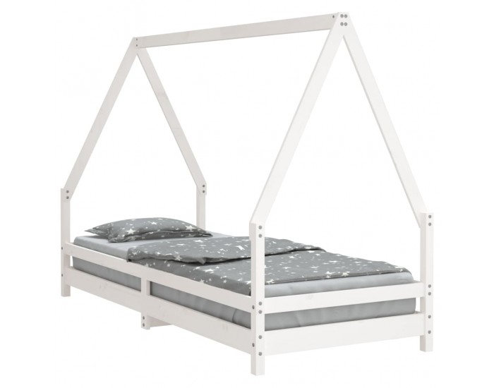 Sonata H Рамка за детско легло бяла 90x200 см масивна борова дървесина