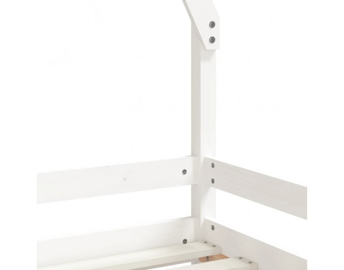 Sonata H Рамка за детско легло бяла 90x200 см масивна борова дървесина