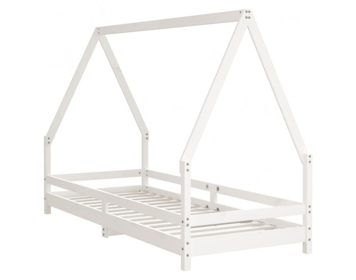 Sonata H Рамка за детско легло бяла 90x200 см масивна борова дървесина