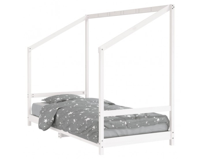 Sonata H Рамка за детско легло бяла 90x200 см масивна борова дървесина