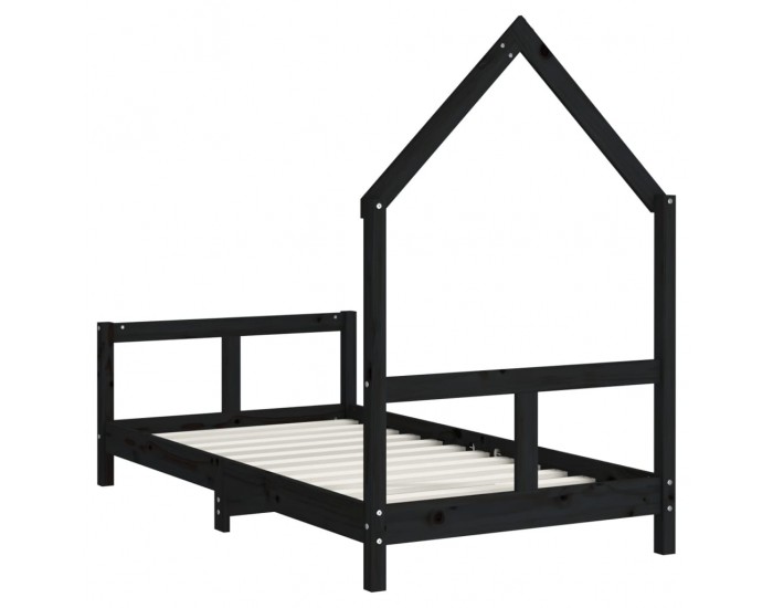 Sonata H Рамка за детско легло черна 80x160 см масивно борово дърво