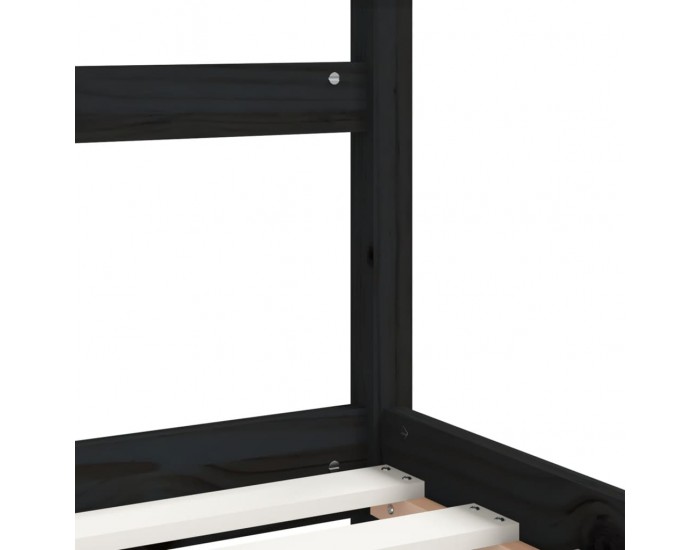 Sonata H Рамка за детско легло черна 80x160 см масивно борово дърво