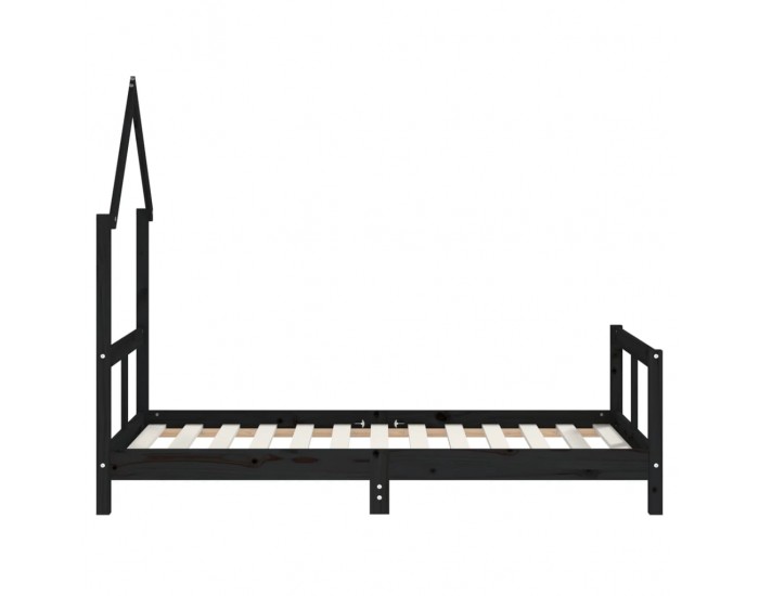 Sonata H Рамка за детско легло черна 80x160 см масивно борово дърво