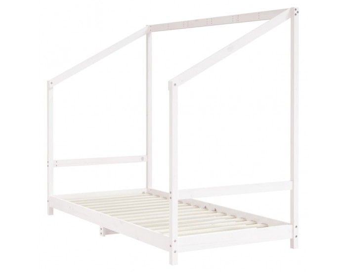 Sonata H Рамка за детско легло бяла 2x(90x190) см борово дърво масив