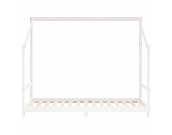 Sonata H Рамка за детско легло бяла 2x(90x190) см борово дърво масив