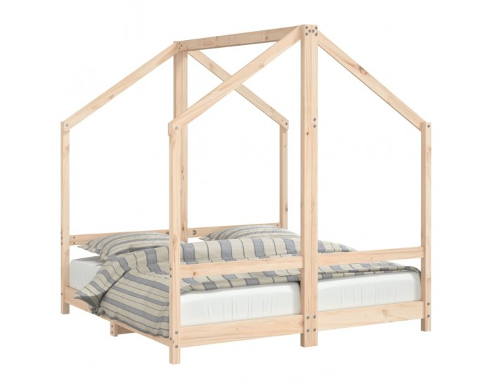 Sonata H Рамка за детско легло, 2x(70x140) см, масивна борова дървесина