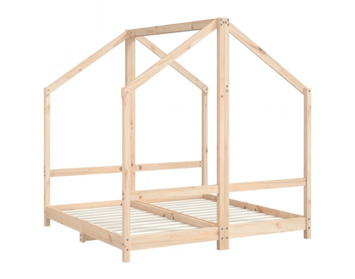 Sonata H Рамка за детско легло, 2x(70x140) см, масивна борова дървесина