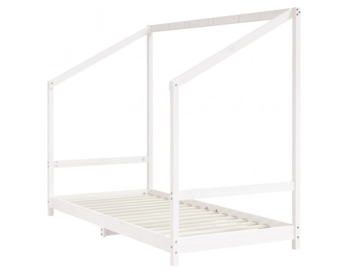 Sonata H Рамка за детско легло бяла 2x(90x200) см борово дърво масив