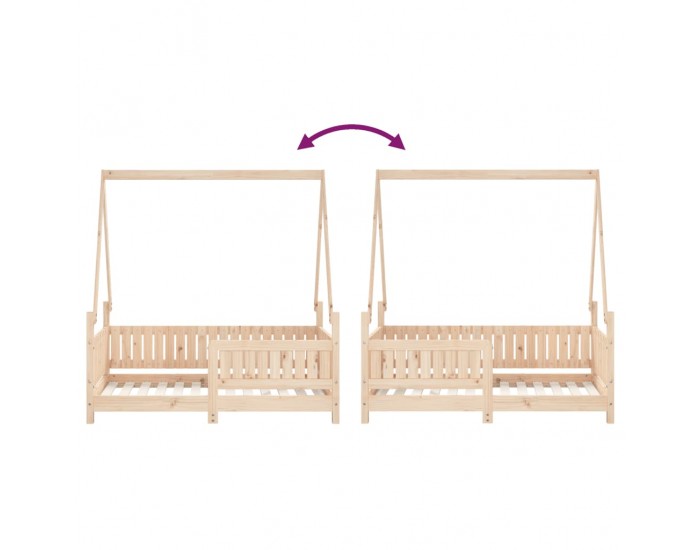 Sonata H Рамка за детско легло, 70x140 см, масивна борова дървесина