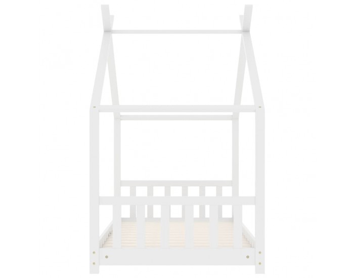 Sonata H Рамка за детско легло, бяла, бор масив, 70x140 см