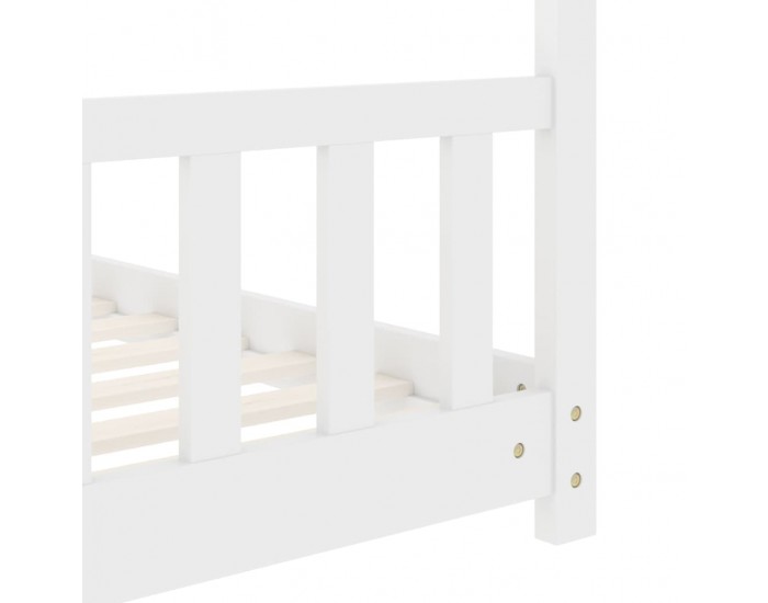 Sonata H Рамка за детско легло, бяла, бор масив, 70x140 см