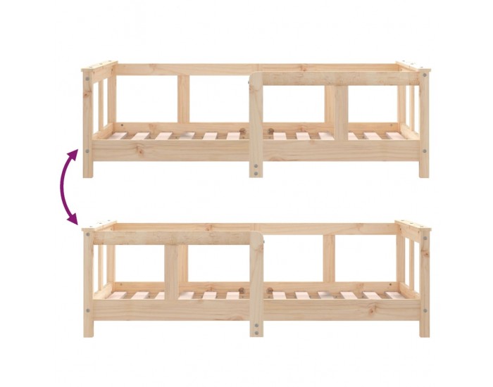 Sonata H Рамка за детско легло, 70x140 см, масивна борова дървесина