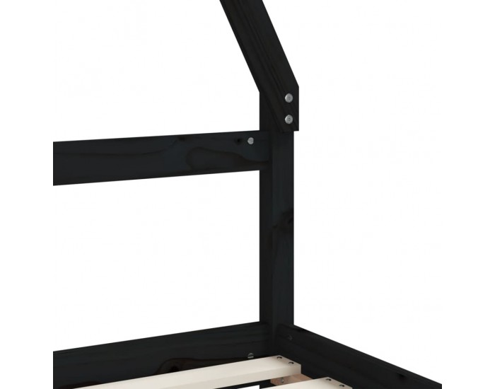 Sonata H Детска рамка за легло с чекмеджета, черна, 90x190 см, бор масив