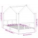 Sonata H Рамка за детско легло, 90x200 см, масивна чамова дървесина