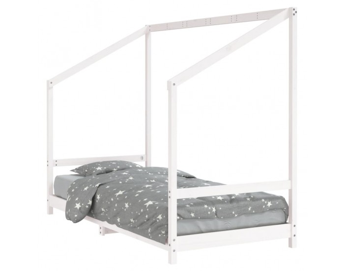 Sonata H Детска рамка за легло, бяла, 90x190 см, бор масив