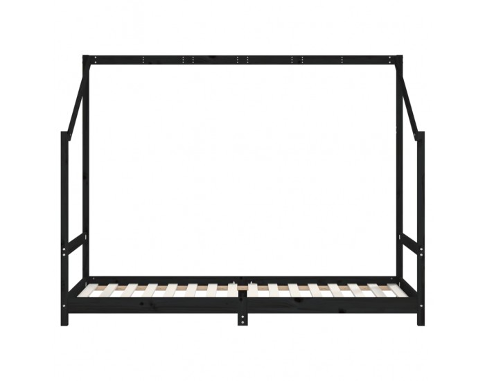 Sonata H Рамка за детско легло, черна, 90x200 см, масивно борово дърво