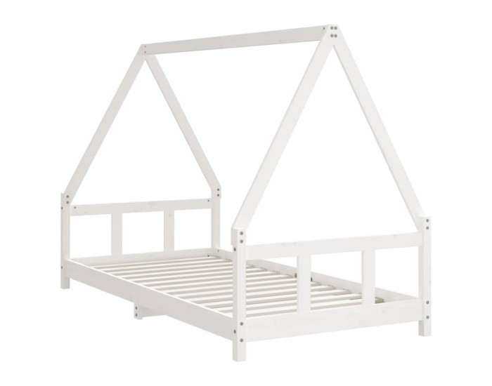 Sonata H Детска рамка за легло, бяла, 90x190 см, бор масив