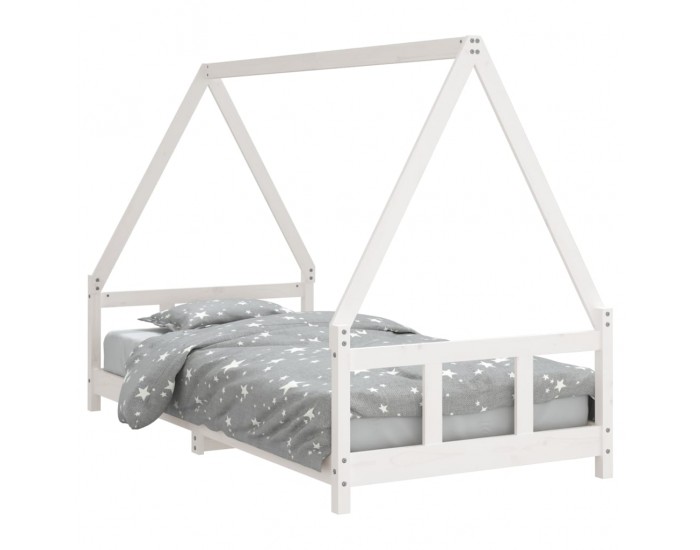 Sonata H Детска рамка за легло, бяла, 90x190 см, бор масив