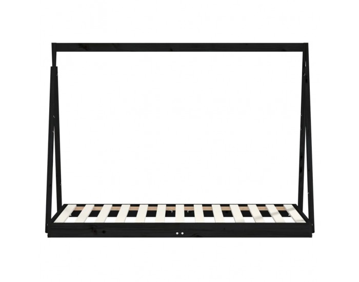 Sonata H Рамка за детско легло черна 80x160 см масивно борово дърво