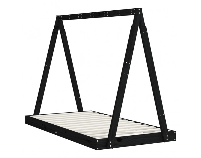 Sonata H Рамка за детско легло черна 80x160 см масивно борово дърво
