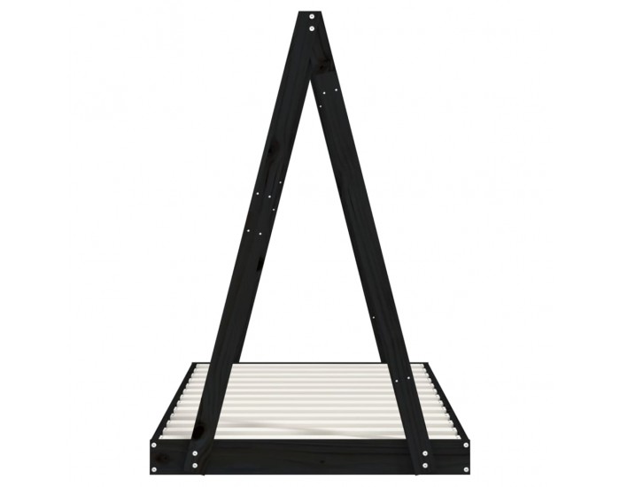 Sonata H Рамка за детско легло черна 80x160 см масивно борово дърво