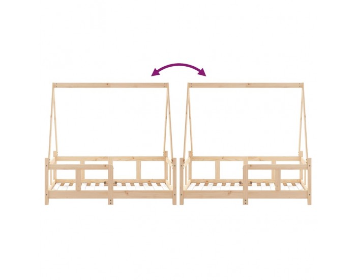 Sonata H Рамка за детско легло, 70x140 см, масивна борова дървесина