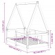 Sonata H Рамка за детско легло, 70x140 см, масивна борова дървесина
