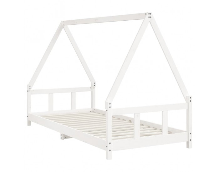Sonata H Рамка за детско легло бяла 90x200 см масивна борова дървесина