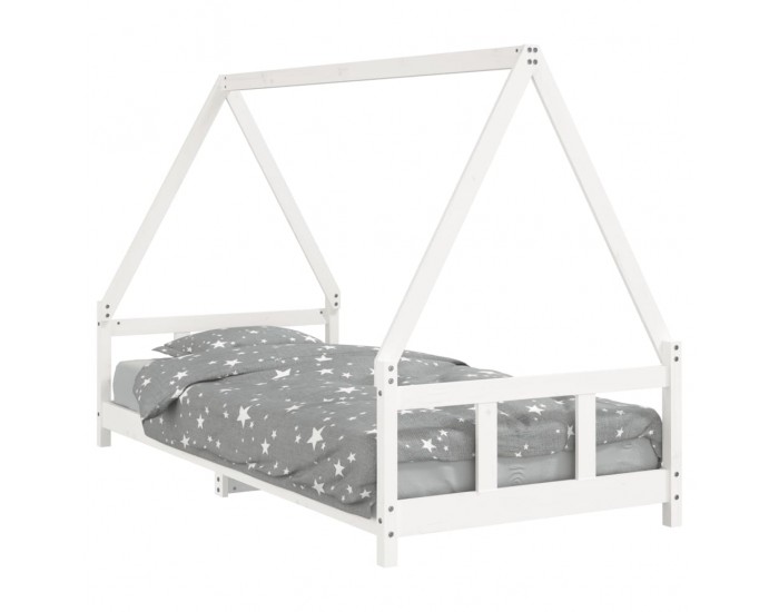 Sonata H Рамка за детско легло бяла 90x200 см масивна борова дървесина