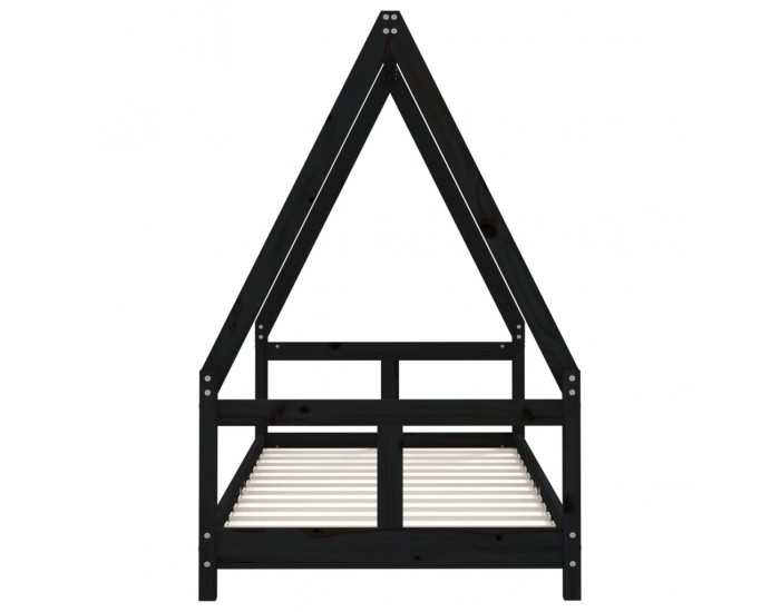 Sonata H Рамка за детско легло черна 80x160 см масивно борово дърво