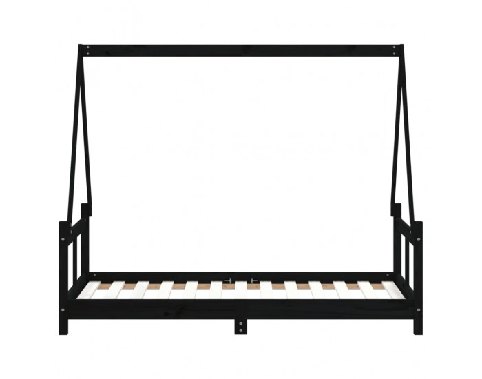 Sonata H Рамка за детско легло черна 80x160 см масивно борово дърво