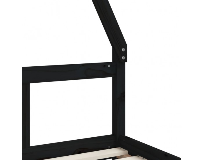 Sonata H Рамка за детско легло черна 80x160 см масивно борово дърво
