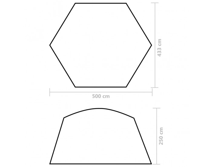 Sonata H Палатка за басейн, текстил, 500x433x250 см, зелена