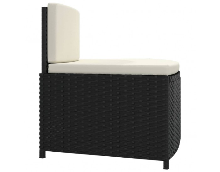 Sonata H Спа пейки с възглавници 2 бр черни полиратан