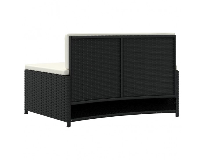 Sonata H Спа пейки с възглавници 2 бр черни полиратан